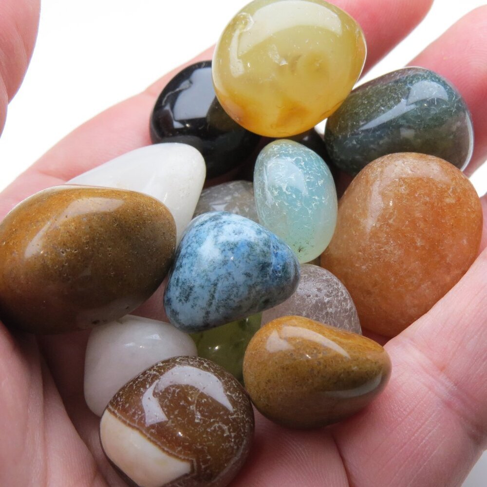 Chakra Stones Healing Crystals-Tumbled 1LB